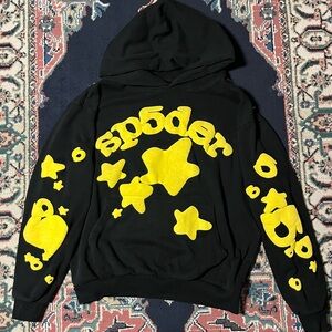 Sp5der Beluga Hoodie Onyx/Yellow